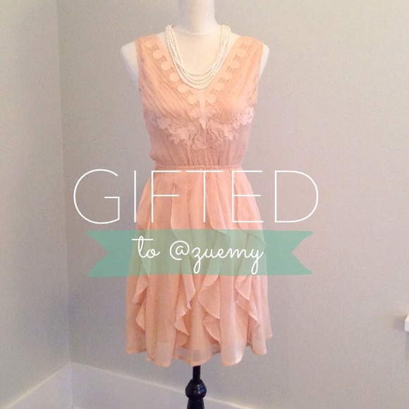 :: GIFTED TO @zuemy :: Lovely Peach Chiffon Dress
