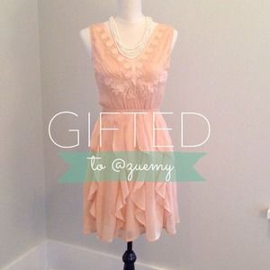 :: GIFTED TO @zuemy :: Lovely Peach Chiffon Dress