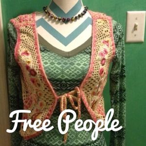 REDUCED 💗 TWO knitted FREE PEOPLE vests NWOT