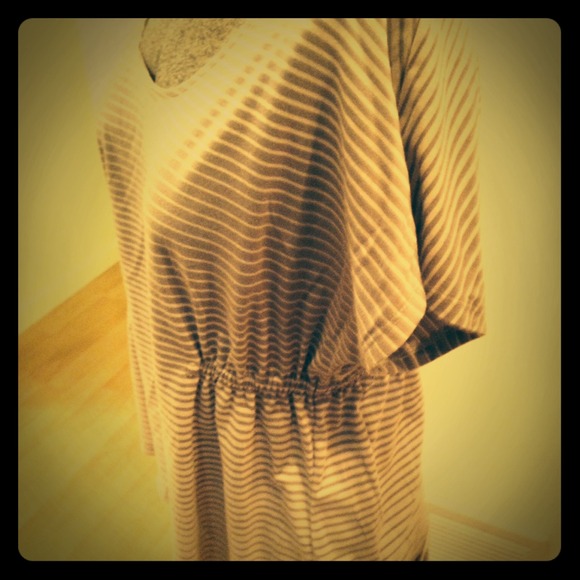 Ombré striped dolman sleeve tshirt