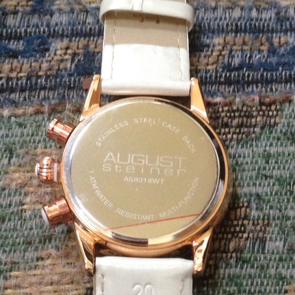 HP REDUCED August Steiner Mother of Pearl CZ watch - Picture 3 of 4