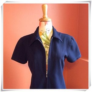 DARK BLUE SWING SHIRT ZIPUP