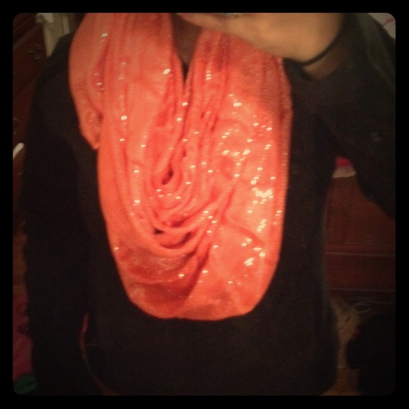 Orange sparkles scarf