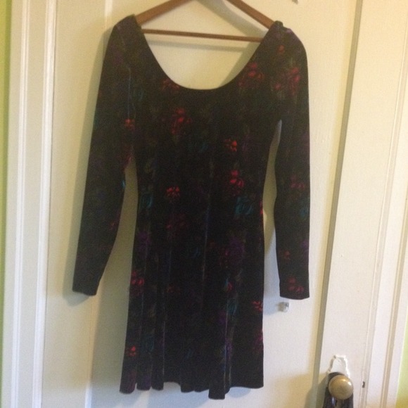 Betsey Johnson velour floral dress