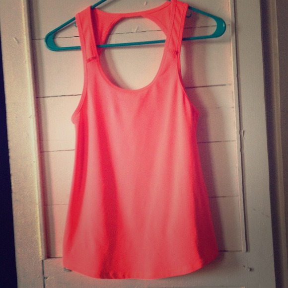 open back hot pink workout tank - Picture 1 of 3