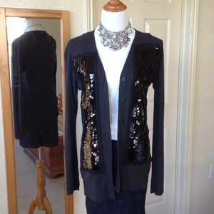 🌀SOLD🌀 Chic Sequined Panel Cardigan