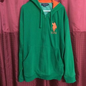 Men's Green Polo Hoodie