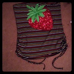 Bongo size XL striped strawberry tube top