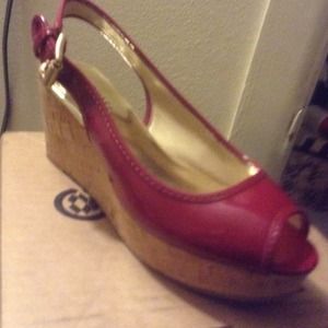 Michael Kors maroon wedges