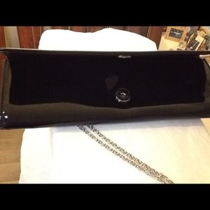 Black Patent Clutch