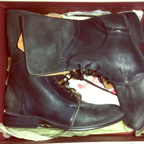 Anthropologie all leather boots