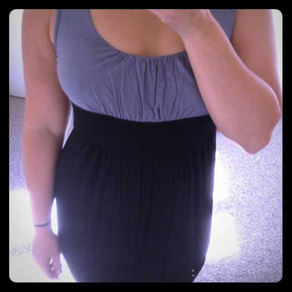 Grey and black dress