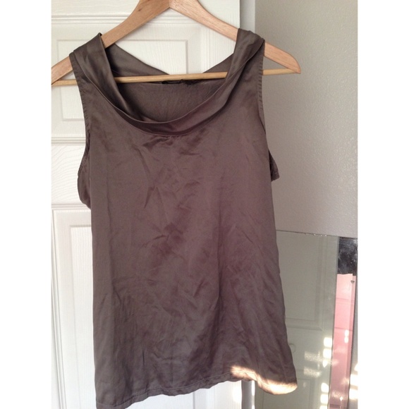 The Limited Tops - The Limited Grey Cowl Neck Top