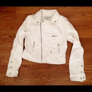 White jean jacket