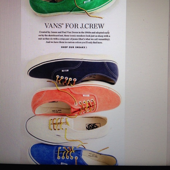 Looking for vans- j crew