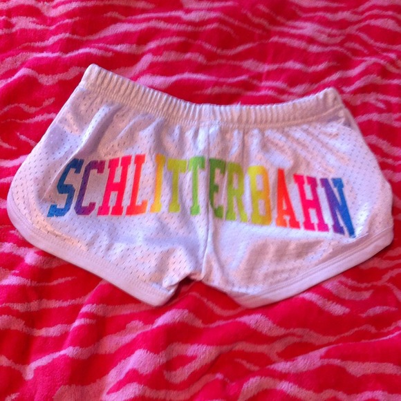 White schlitterban shorts
