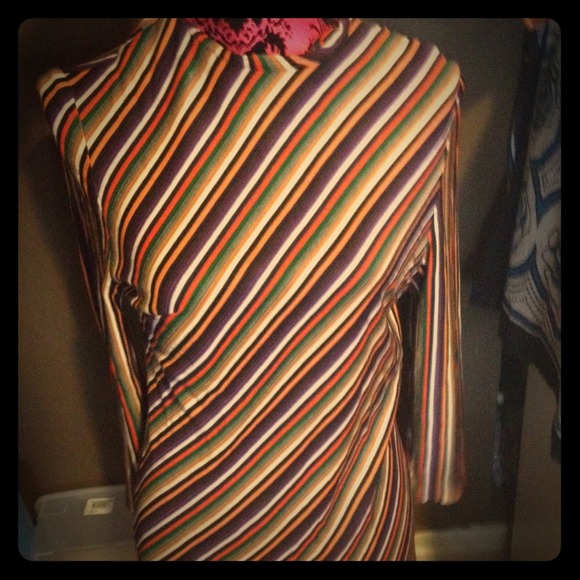 Vintage multi colored stripped dress