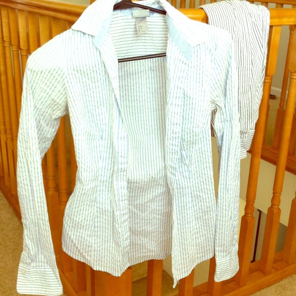 Two H&M business long sleeve collared shirts.