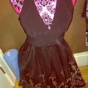Size 4 black dress with silver accents