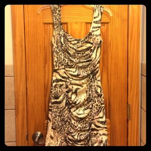 RAMPAGE Animal Print Fitted Dress