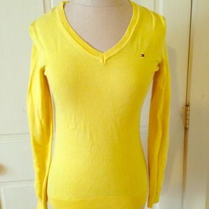Bright yellow Tommy Hilfiger sweater