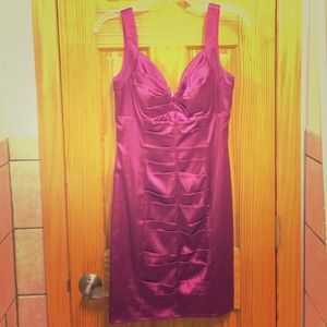 Sexy Metallic Pink Cocktail Dress