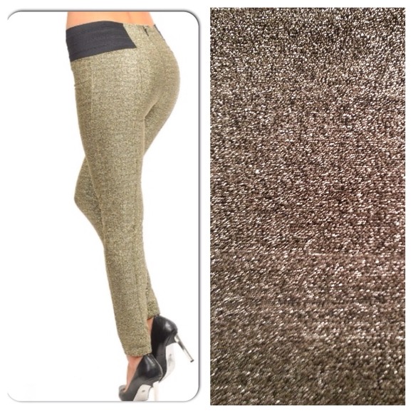 GOLD BLACK WITH SEQUINS PANTS - Picture 3 of 4