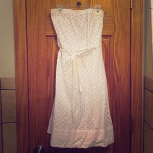 Delia's Sweetheart White Peek-a-boo Hole Dress
