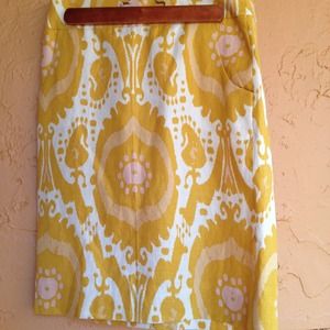 J Crew yellow skirt