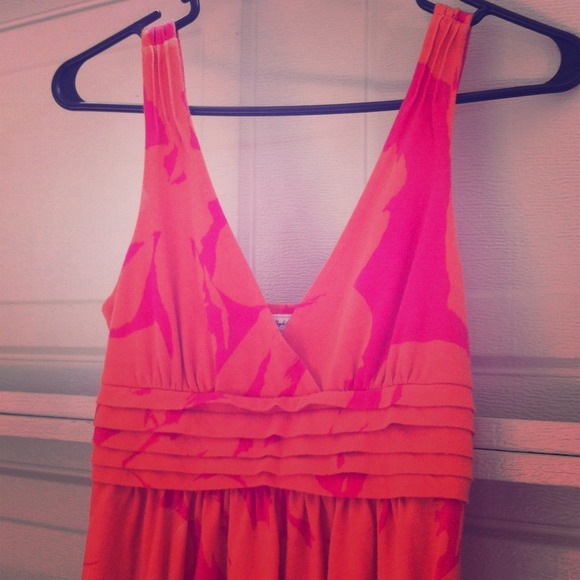 Orange and pink dress