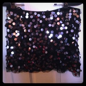 NWT black sequin sparkle mini skirt!