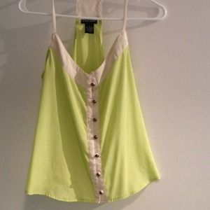 Cute Racer Back Neon Mesh Top