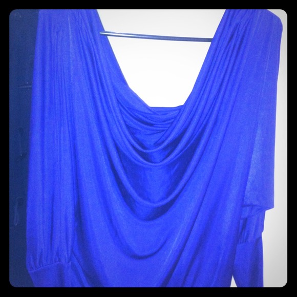 BCBG draped silky Top