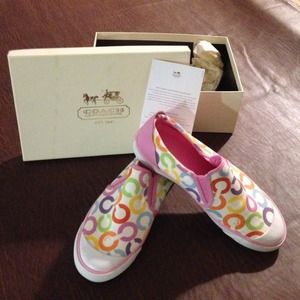 Multi colored shoes
