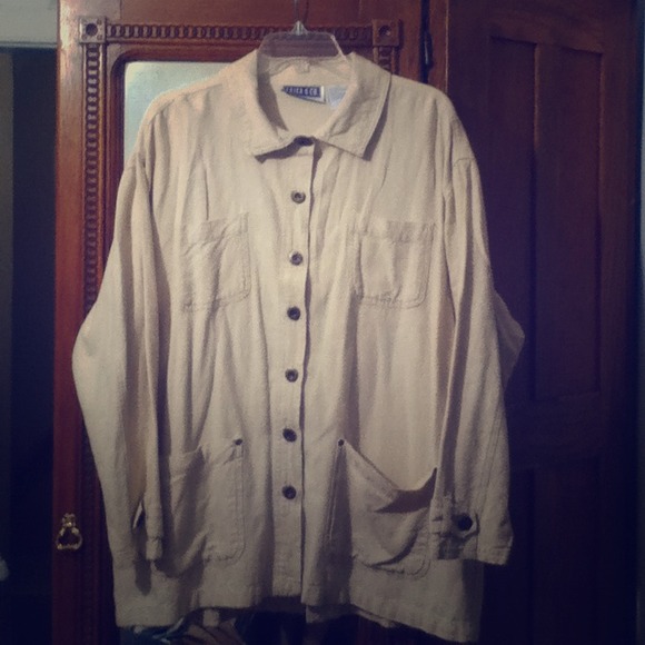 Erika & Co Linen Blend Jacket/Top Size XL