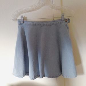 American Apparel light denim circle skirt