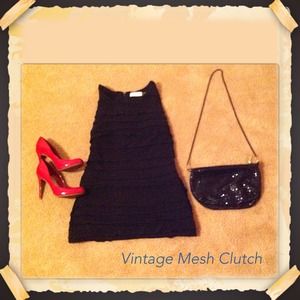 Vintage Mesh Cross Body Clutch