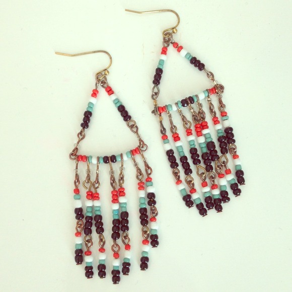 Tribal Seed Bead Earrings
