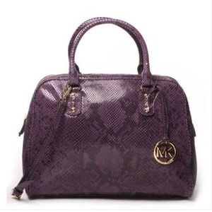 Michael Kors Leather Python Embossed Satchel NWT