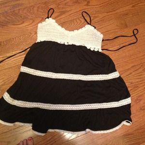 Cute black and cream crochet dress