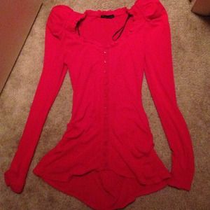 Red long sleeve blouse