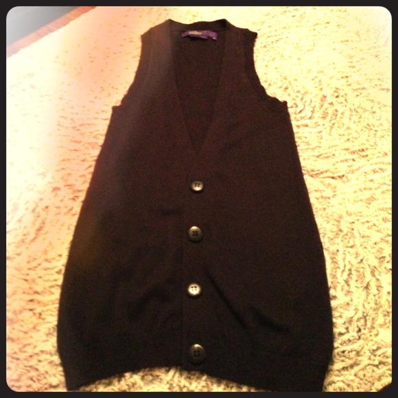 Miley Cyrus Long Black Vest