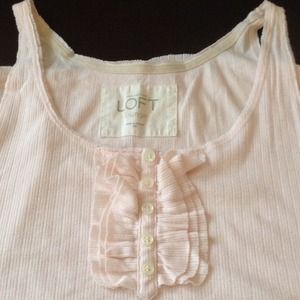 Ann Taylor LOFT lounge tank light pink/peach