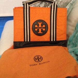 Tory Burch Orange & Black Bag