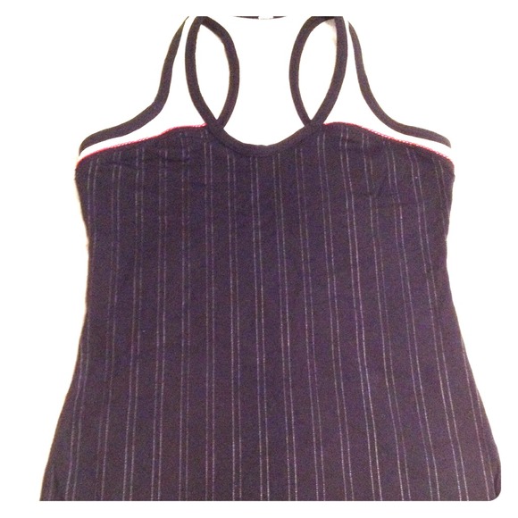 Bundle- Lululemon pinstripe racer back top! Size 8