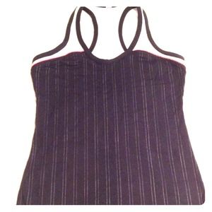 Bundle- Lululemon pinstripe racer back top! Size 8
