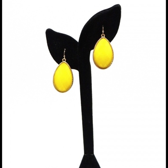 ON SALE yellow and gold statement earrings