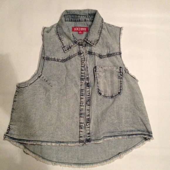 Acid wash vest