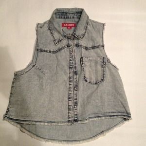 Acid wash vest