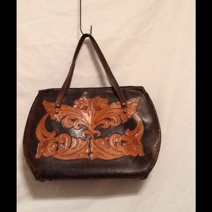 Vintage tooled leather purse